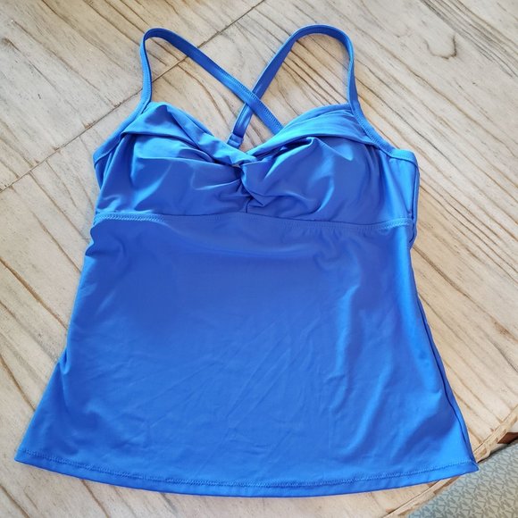Athleta Other - ATHLETA Twister Tankini Bra Sized Bikini Top, Royal Blue, Size 36 B/C